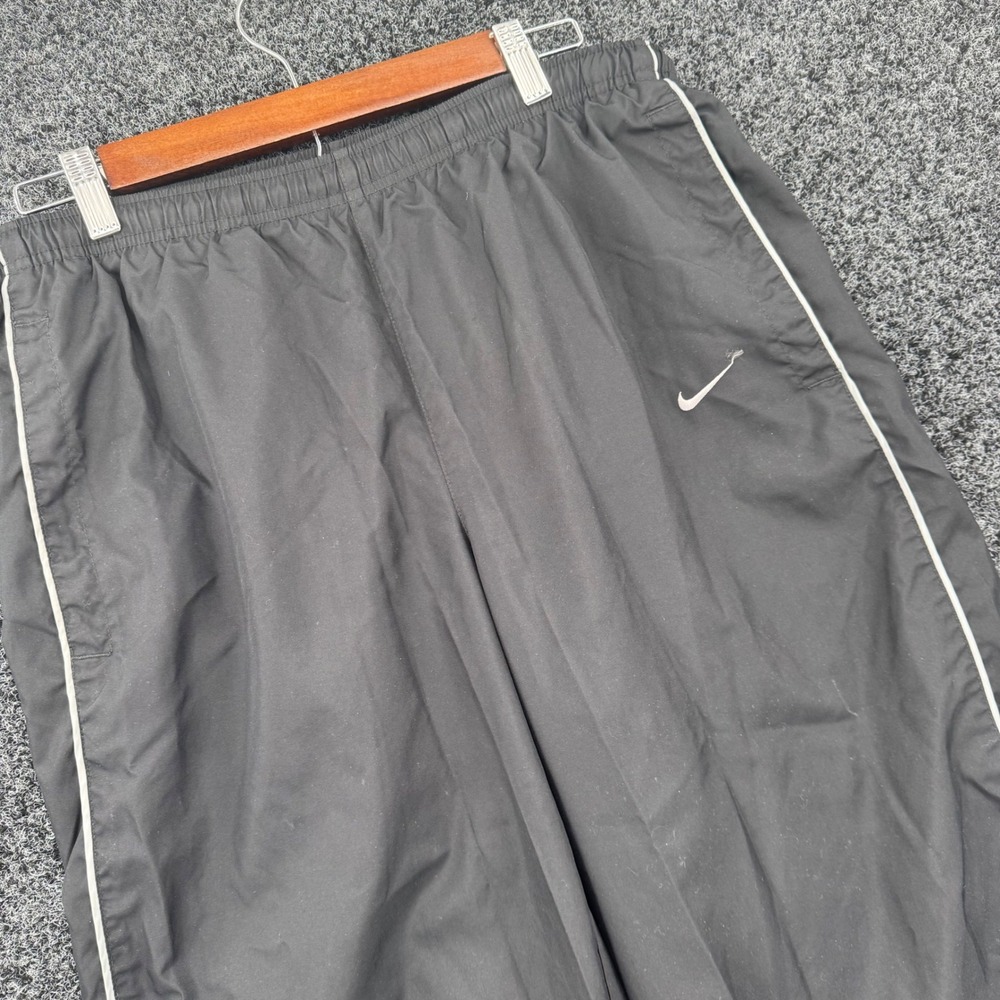 Nike Mens Track Pants Black White Piping Mesh Lined Swoosh Logo Size M RN56323